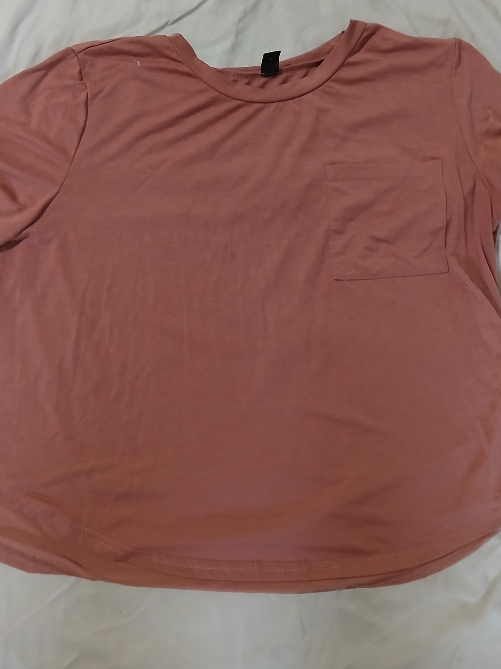 SHEIN Curve 3XL Dusty Rose Short Sleeve Pocket Tee